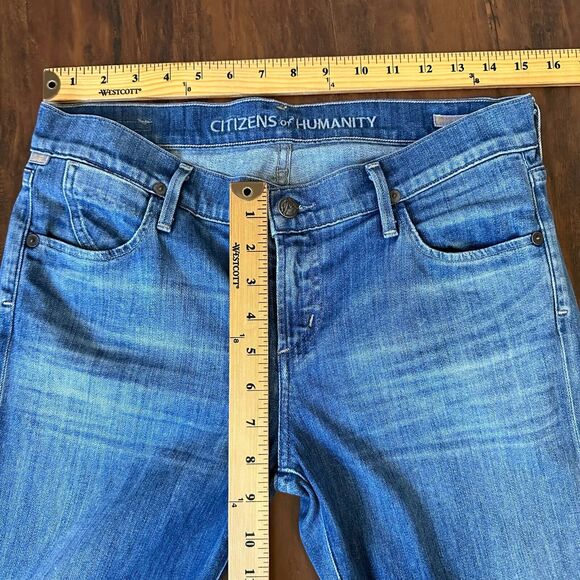 CITIZENS OF HUMANITY Dani Cropped Straight Leg Jeans Low-rise in Blue - Picture 14 of 16